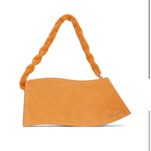 JACQUEMUS Orange Suede 'La Vague' Bag - USED - Picture 7 of 12